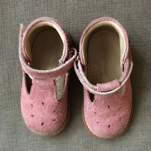 Pink Suede Elephantito T-strap MaryJanes